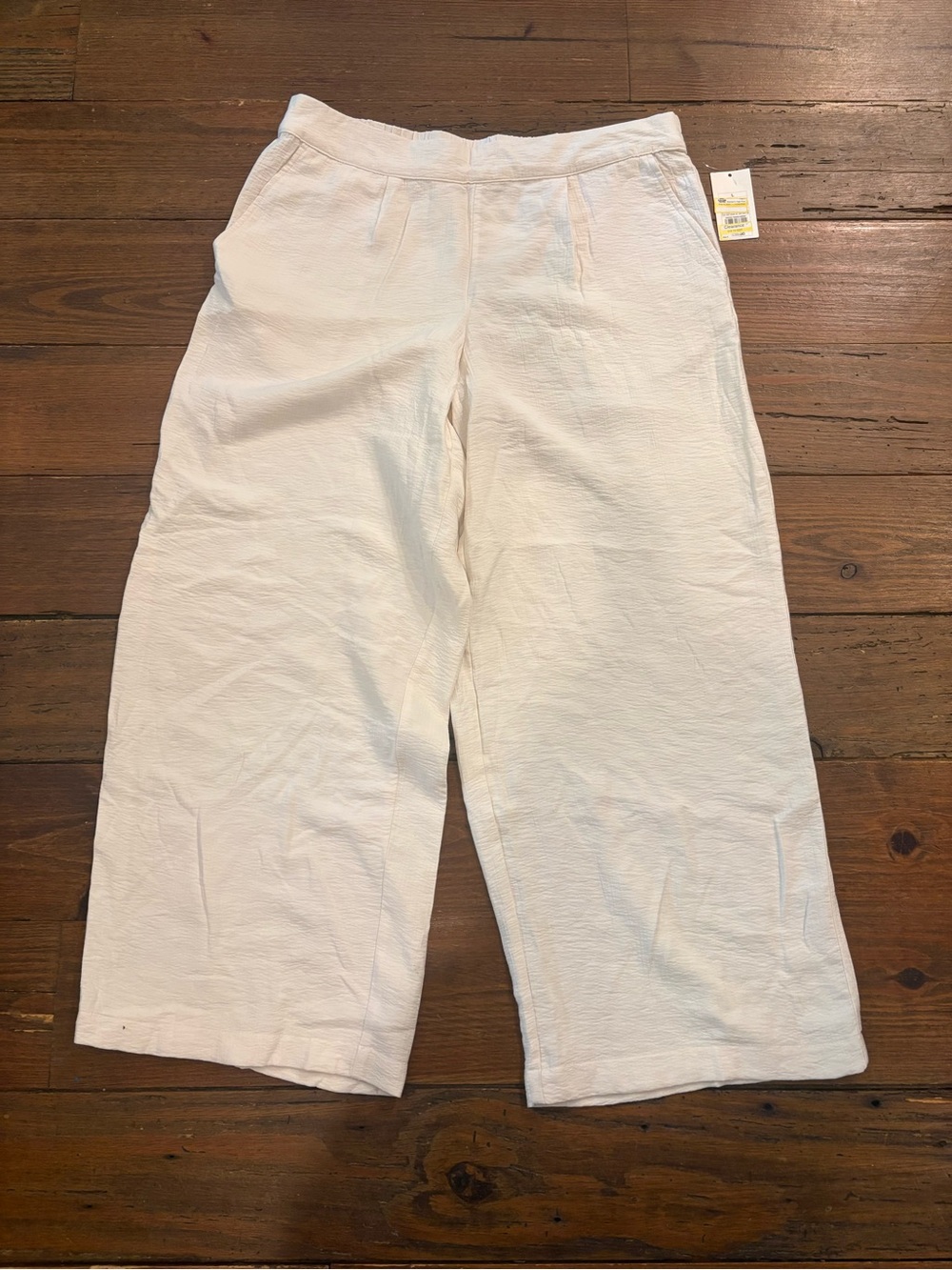 a new day Cream Cropped Wide-Leg Pants